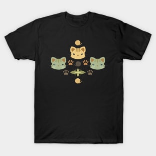 What's Cool with the Kitty Cats in Beige and Mint T-Shirt